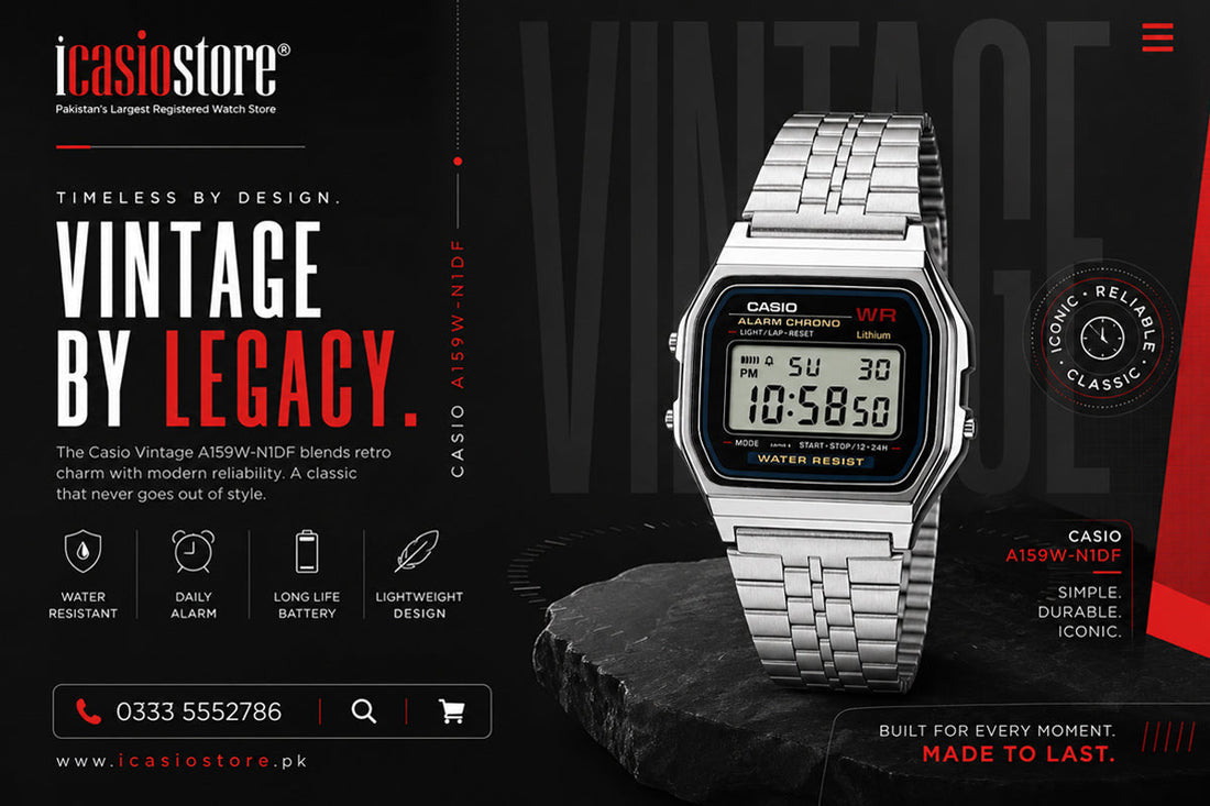 CASIO A159W-N1DF: VINTAGE STYLE, TIMELESS DESIGN