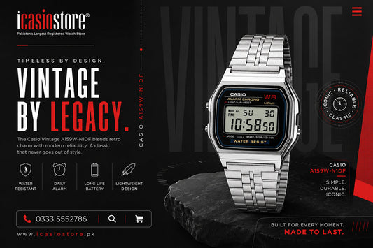 CASIO A159W-N1DF: VINTAGE STYLE, TIMELESS DESIGN
