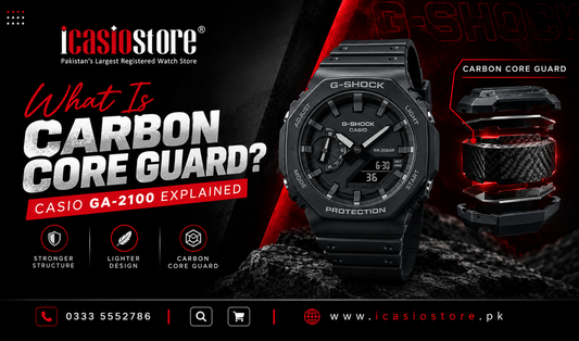 CASIO GA-2100-1ADR black G-SHOCK watch with octagonal bezel and Carbon Core Guard construction
