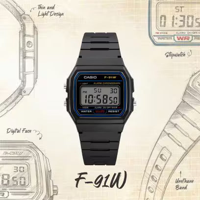 F-91W-1 Watch icasiostore